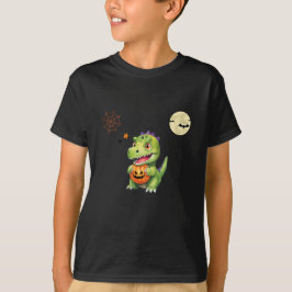 かわいい恐竜のかぼちゃのトリック・オア・トリート ハロウィン Tシャツ