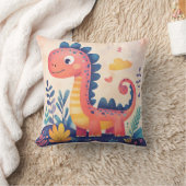 かわいい恐竜のイラストの幼児用クッション クッション (ブランケット)