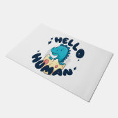 かわいい恐竜のイラスト ドアマット (アングル)