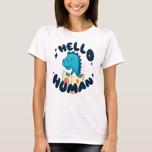 かわいい恐竜のイラスト Tシャツ (正面)