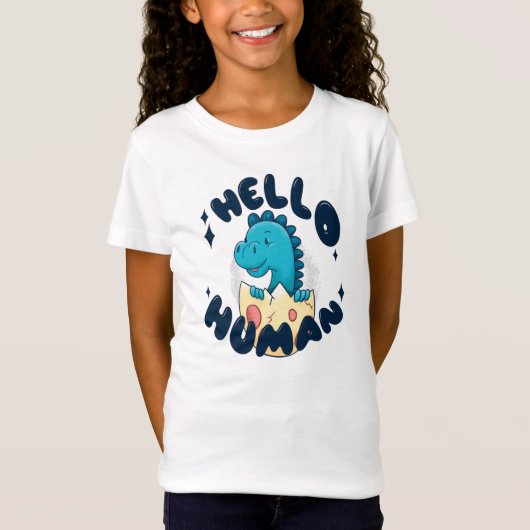 かわいい恐竜のイラスト Tシャツ (正面)