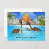 かわいい恐竜のカスタムな文字の郵便はがき ポストカード (正面/裏面)