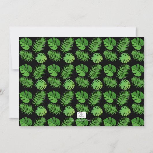 かわいい恐竜のカラフルな誕生日の男の子の写真 招待状 (裏面)