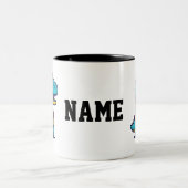 かわいい恐竜のコーヒーマグカップ - 楽しい恐竜のドリンクウェア ツートーンマグカップ (中央)