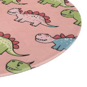 かわいい恐竜のシームレスパターン カッティングボード (角)