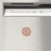 かわいい恐竜のシームレスパターン マグネット (インサイチュ (食洗機))