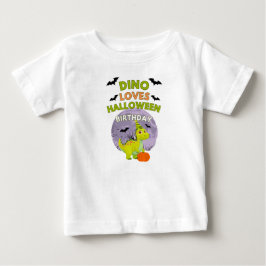 かわいい恐竜のハロウィン 誕生日Tシャツ ベビーTシャツ