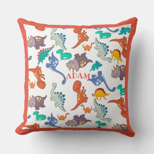かわいい恐竜のバギー クッション (正面)
