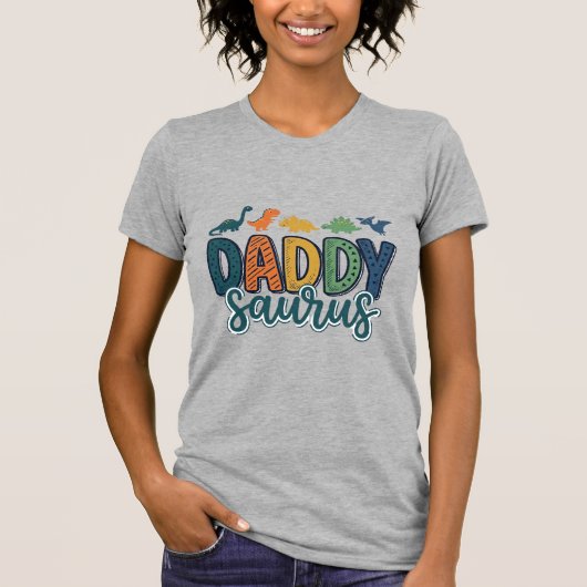 かわいい恐竜のパパベクター デザイン_1 Tシャツ (正面)