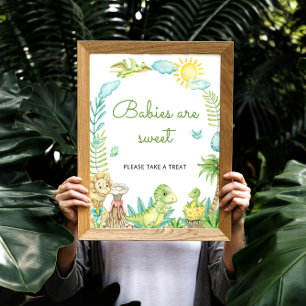 かわいい恐竜のベビーは甘い ポスター