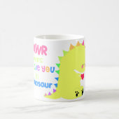 かわいい恐竜のマグのコップRAWR コーヒーマグカップ (中央)