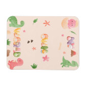 かわいい恐竜の世界 フレキシブル フォト マグネット (横)