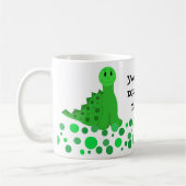 かわいい恐竜の先生デザイン コーヒーマグカップ (左)