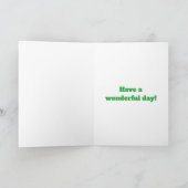 かわいい恐竜の子供たち年齢名グリーン誕生日カード カード (内部)