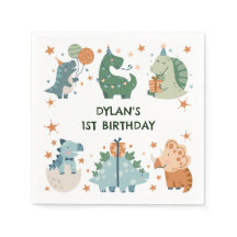 かわいい恐竜の子供の誕生日パーティー