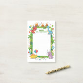 かわいい恐竜の子供用個人化されたミツヴァー ポストイット (デスク上)