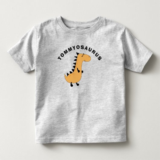 かわいい恐竜の子供用Tシャツ プレゼント トドラーTシャツ (正面)