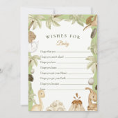 かわいい恐竜の少年がベビーの赤ちゃんシャワーカードを望む 招待状 (正面)