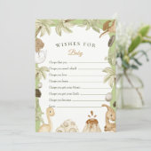 かわいい恐竜の少年がベビーの赤ちゃんシャワーカードを望む 招待状 (スタンド正面)