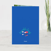 かわいい恐竜の少年の誕生日カード カード (裏面)