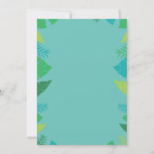 かわいい恐竜の少年の赤ちゃんシャワー 招待状 (裏面)