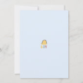 かわいい恐竜の少年の赤ちゃんシャワー 招待状 (裏面)