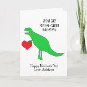 かわいい恐竜の幸せな母の日から子どもへ カード (正面)