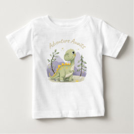 かわいい恐竜の幼児服 ベビーTシャツ