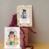 かわいい恐竜の幼稚園の卒業発表 招待状