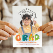 かわいい恐竜の幼稚園の卒業発表 招待状