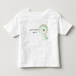 かわいい恐竜の水彩画がプリントされた名入れベビー服 トドラーTシャツ