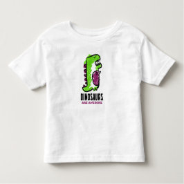 かわいい恐竜の漫画 トドラーTシャツ