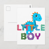 かわいい恐竜の男の子 ポストカード (正面/裏面)