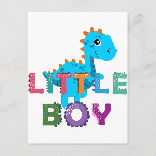 かわいい恐竜の男の子 ポストカード (正面)