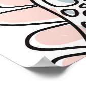 かわいい恐竜の継ぎ目のない模様 ポスター (角)