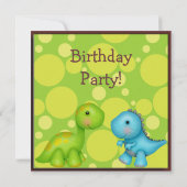 かわいい恐竜の誕生パーティー 招待状 (裏面)