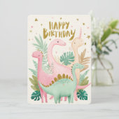 かわいい恐竜の誕生日カード シーズンカード (スタンド正面)