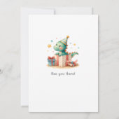 かわいい恐竜の誕生日パーティーの招待状 招待状 (裏面)