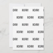 かわいい恐竜の誕生日パーティーの招待状 招待状 (裏面)