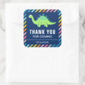 かわいい恐竜の誕生日パーティー景品シール スクエアシール (バッグ)