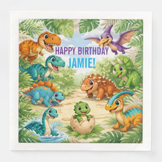 かわいい恐竜の誕生日パーティー (正面)