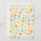 かわいい恐竜の誕生日パーティー 招待状 (裏面)