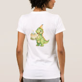 かわいい恐竜の誕生日 Tシャツ (裏面)