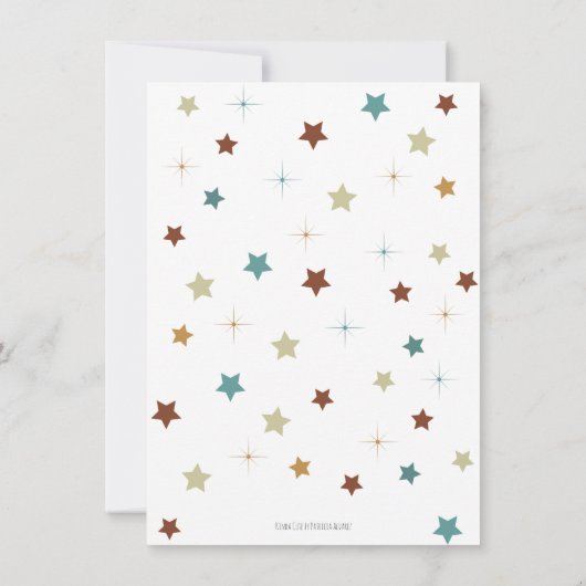 かわいい恐竜の赤ちゃんが孵化するニュートラルベビーシャワー 招待状 (裏面)