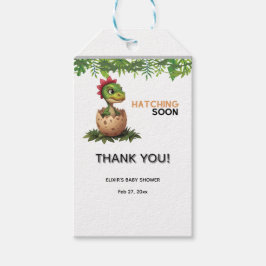 かわいい恐竜の赤ちゃんが孵化する ギフトタグ