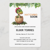 かわいい恐竜の赤ちゃんが孵化する 招待状 (正面)