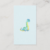 かわいい恐竜の赤ちゃんシャワーおむつラッフルチケット エンクロージャーカード (裏面)