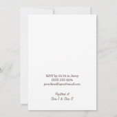 かわいい恐竜の赤ちゃんシャワーまたはスプリンクル 招待状 (裏面)