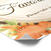 かわいい恐竜の赤ちゃんシャワー誕生日の好意サイン ポスター (角)