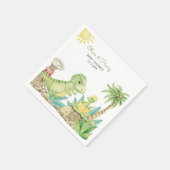 かわいい恐竜の赤ちゃんシャワー スタンダードカクテルナプキン (角)